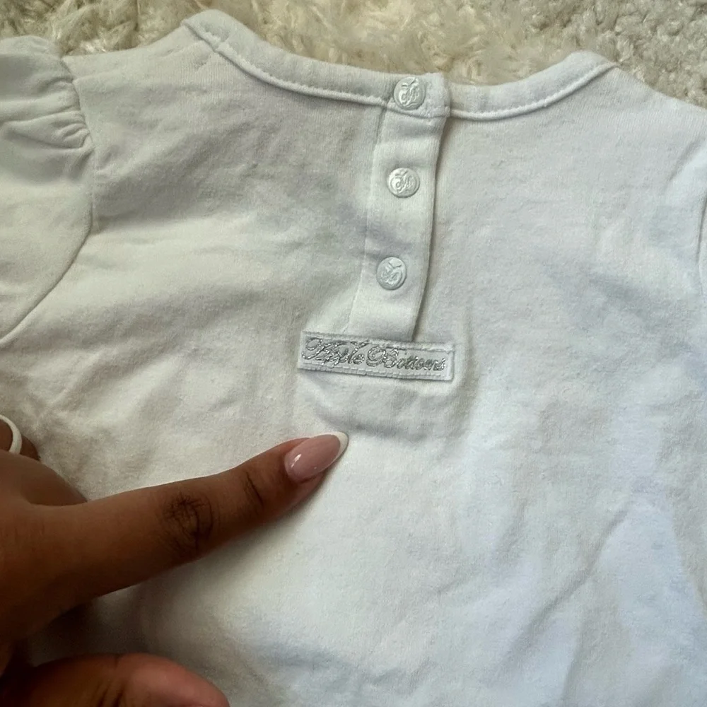 Apple Bottoms Baby Girl Graphic Tee White Y2K Top 12M NWT